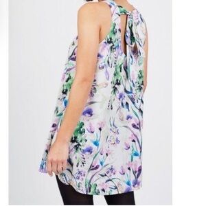 Le Tote Floral Sleeveless Dress